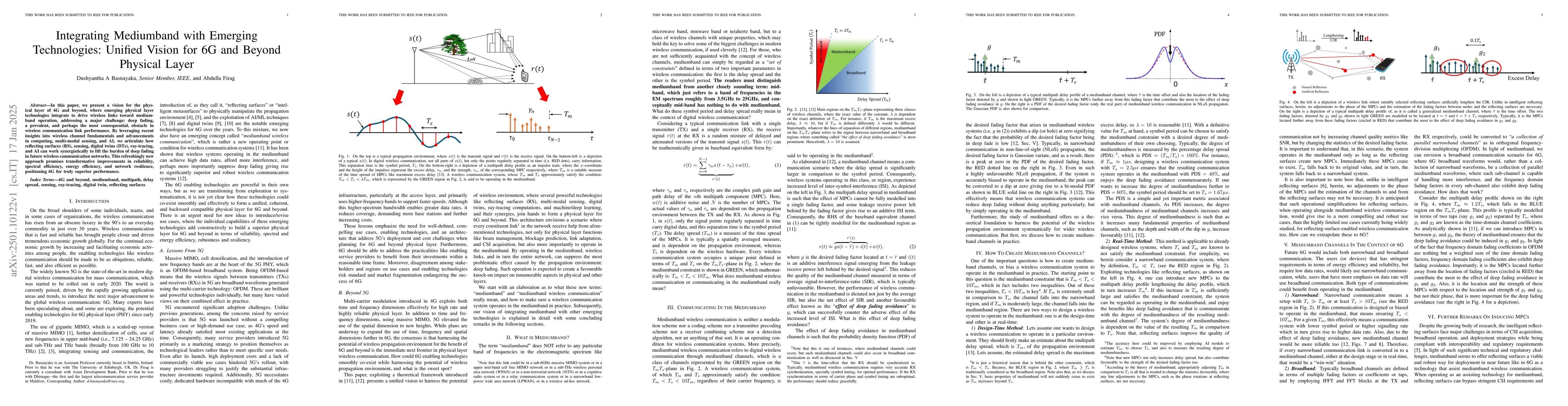Thumbnail for Integrating Mediumband with Emerging Technologies: Unified Vision for 6G
  and Beyond Physical Layer