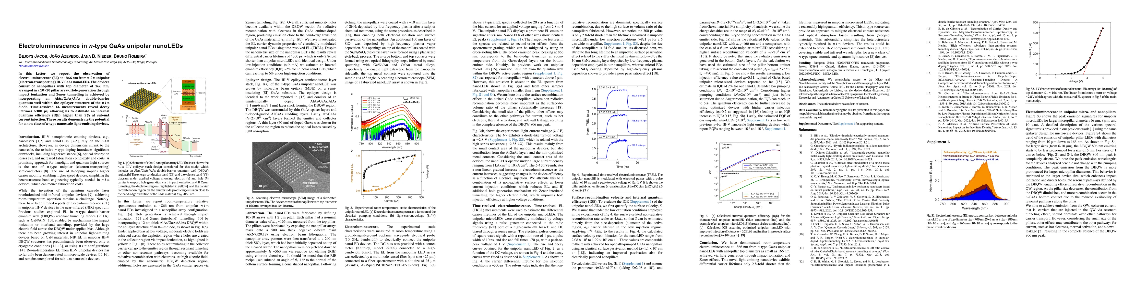 Thumbnail for Electroluminescence in n-type GaAs unipolar nanoLEDs