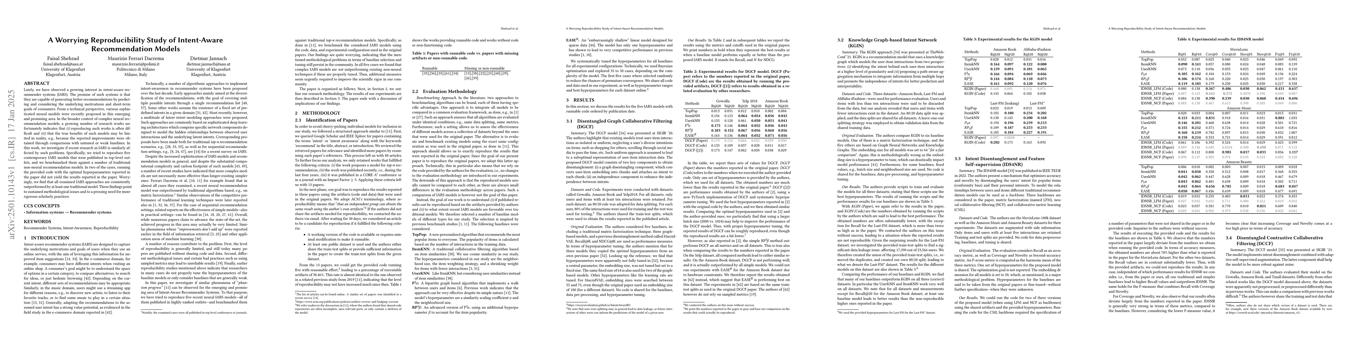 Thumbnail for A Worrying Reproducibility Study of Intent-Aware Recommendation Models