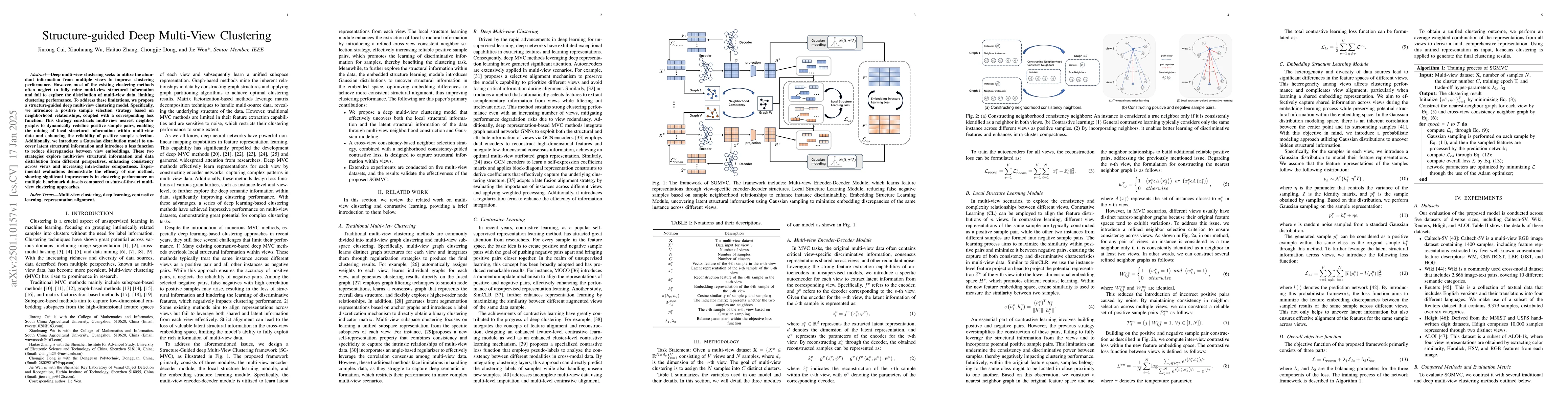 Thumbnail for Structure-guided Deep Multi-View Clustering