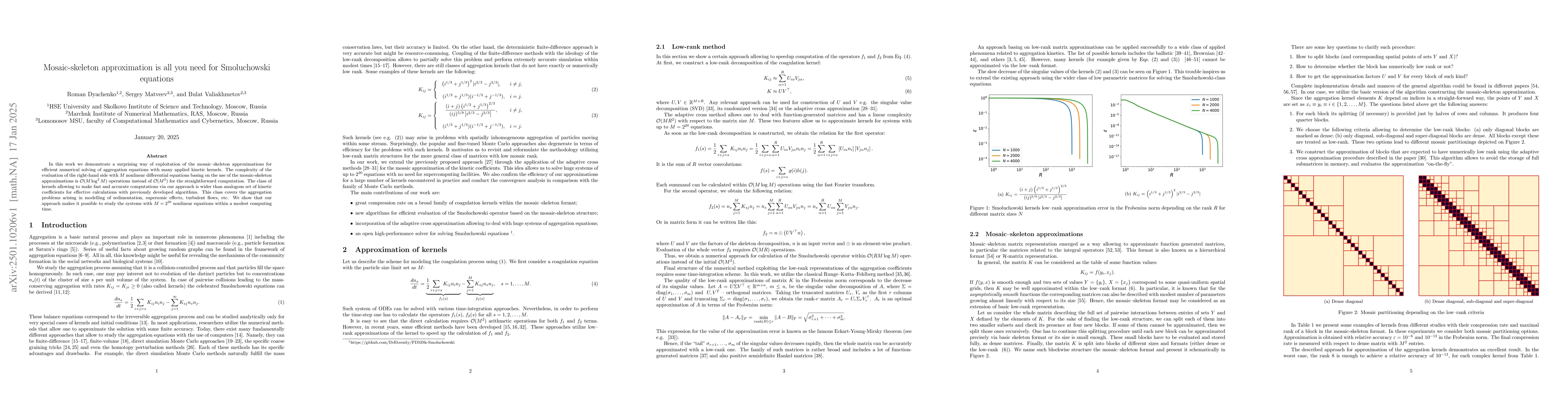 Thumbnail for Mosaic-skeleton approximation is all you need for Smoluchowski equations