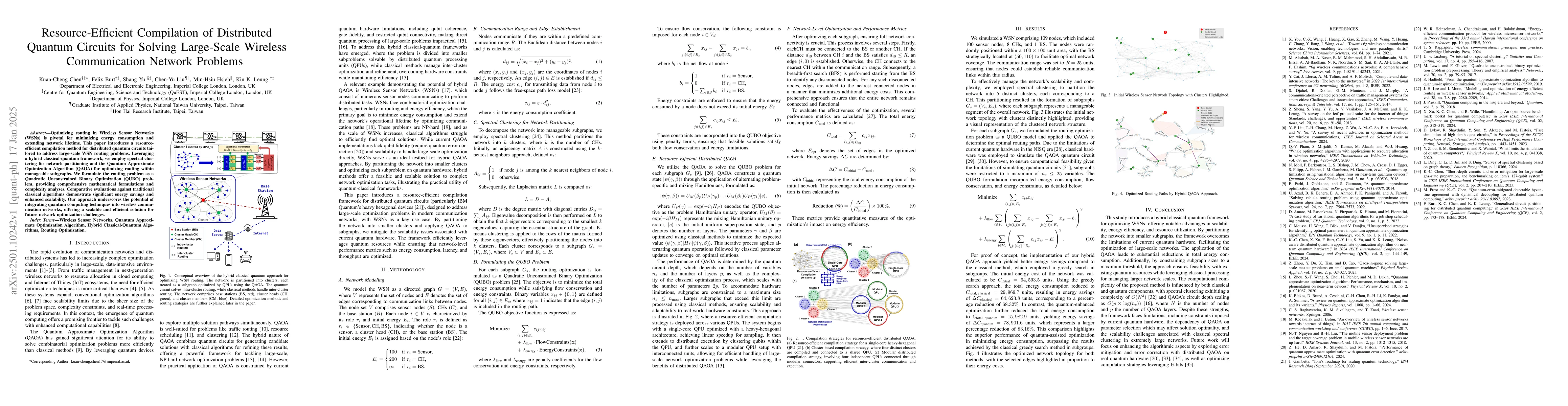 Thumbnail for Resource-Efficient Compilation of Distributed Quantum Circuits for
  Solving Large-Scale Wireless Communication Network Problems