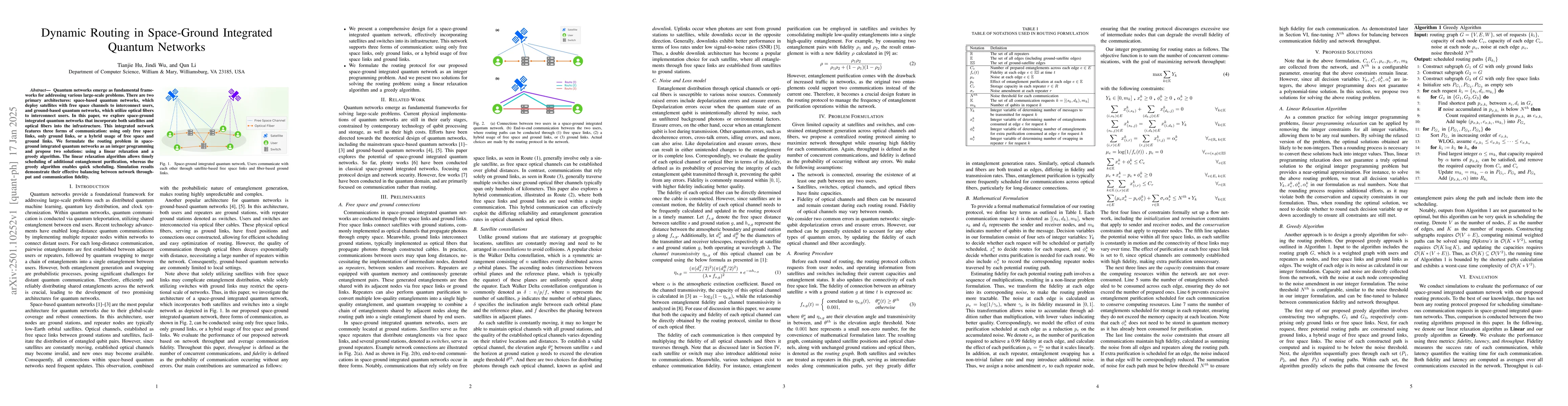 Thumbnail for Dynamic Routing in Space-Ground Integrated Quantum Networks