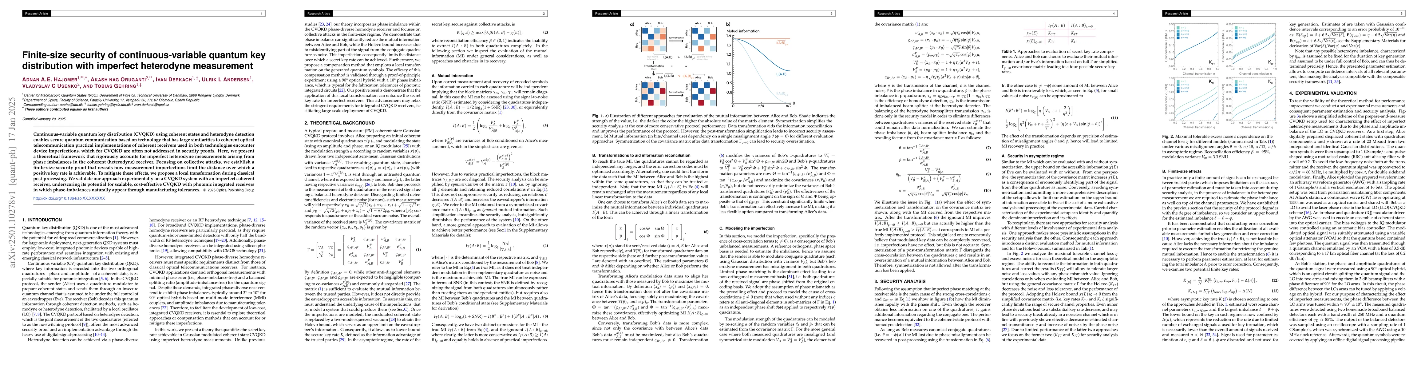 Thumbnail for Finite-size security of continuous-variable quantum key distribution
  with imperfect heterodyne measurement