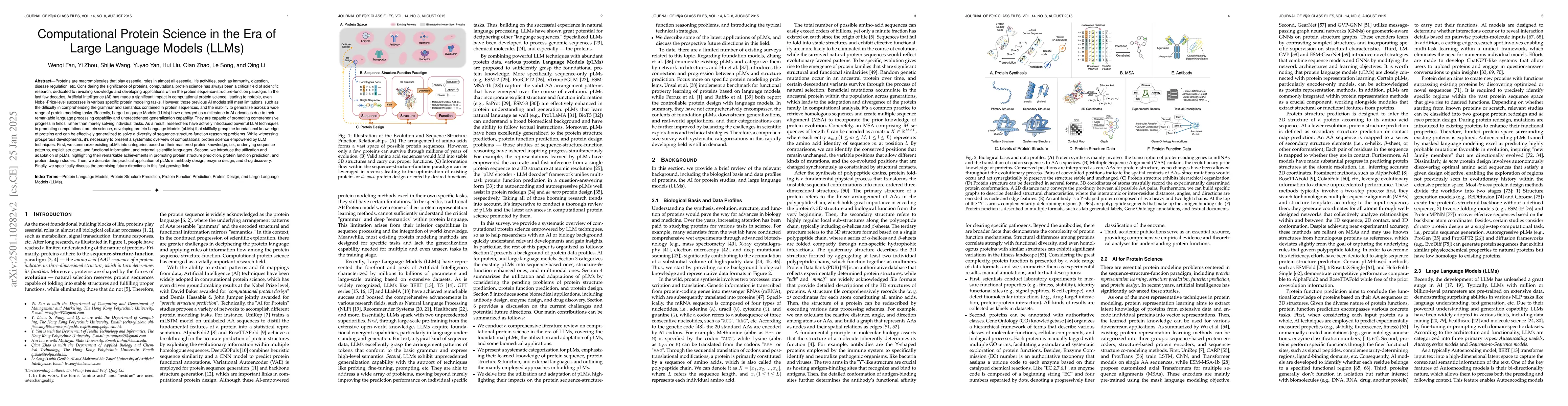 Thumbnail for Computational Protein Science in the Era of Large Language Models (LLMs)
