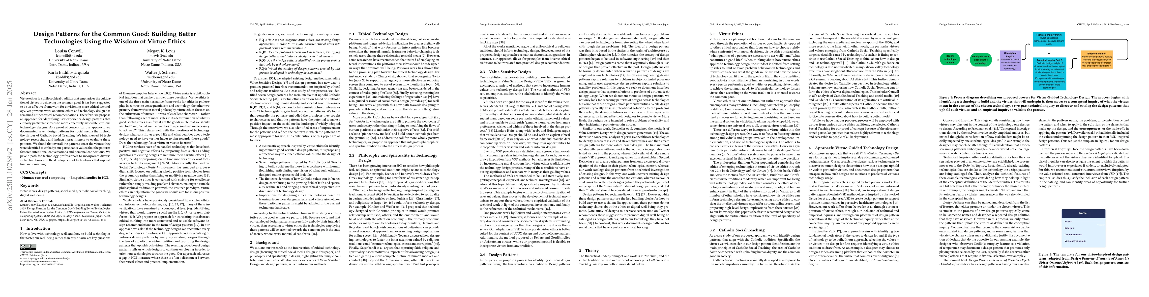 Thumbnail for Design Patterns for the Common Good: Building Better Technologies Using
  the Wisdom of Virtue Ethics