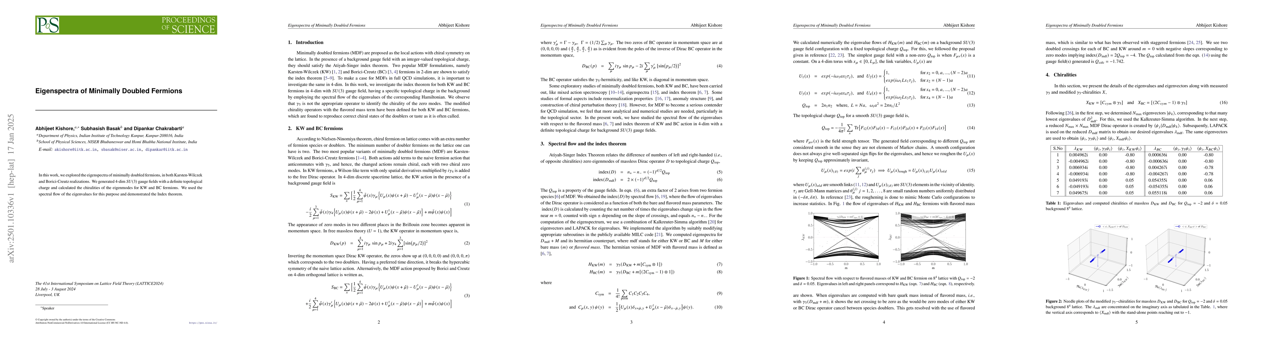 Thumbnail for Eigenspectra of Minimally Doubled Fermions
