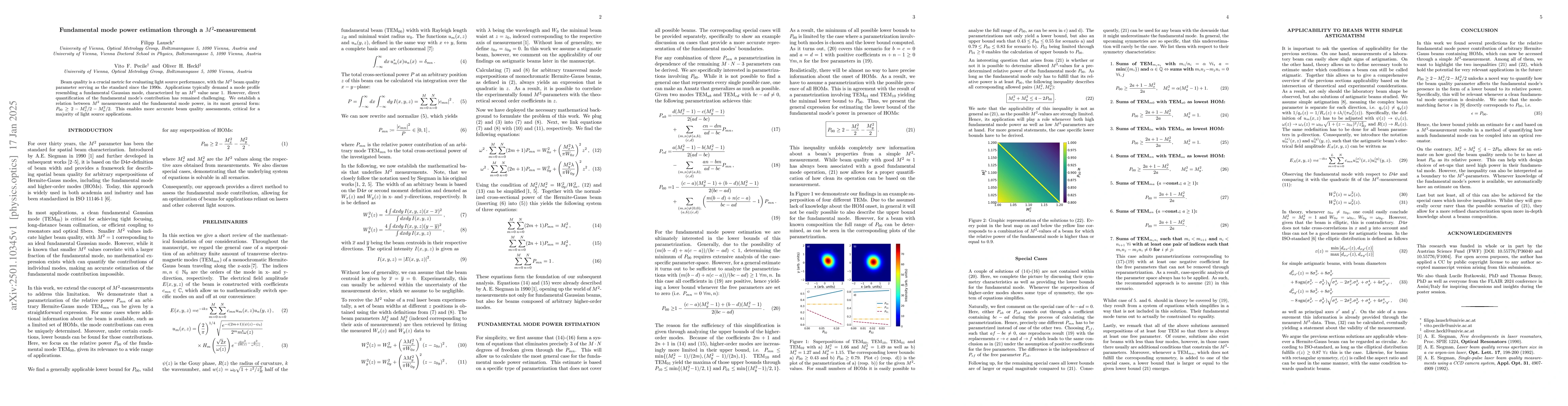 Thumbnail for Fundamental mode power estimation through a $M^2$-measurement