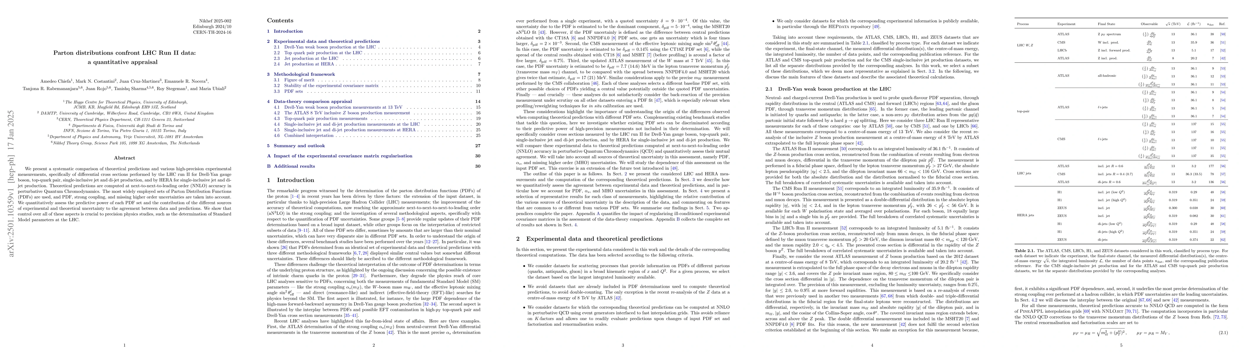 Thumbnail for Parton distributions confront LHC Run II data: a quantitative appraisal