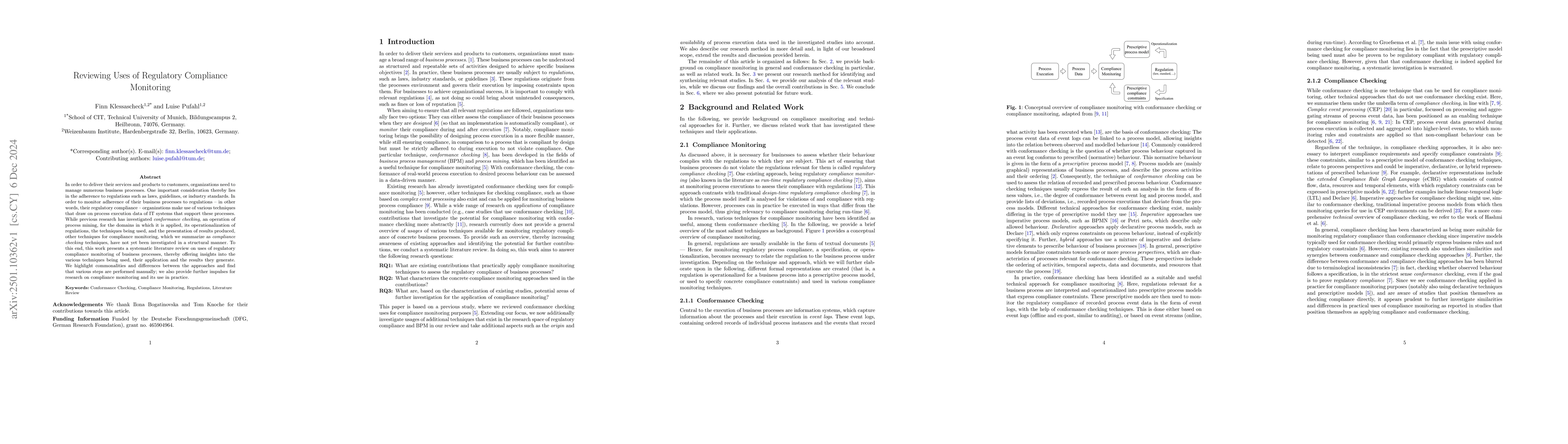 Thumbnail for Reviewing Uses of Regulatory Compliance Monitoring
