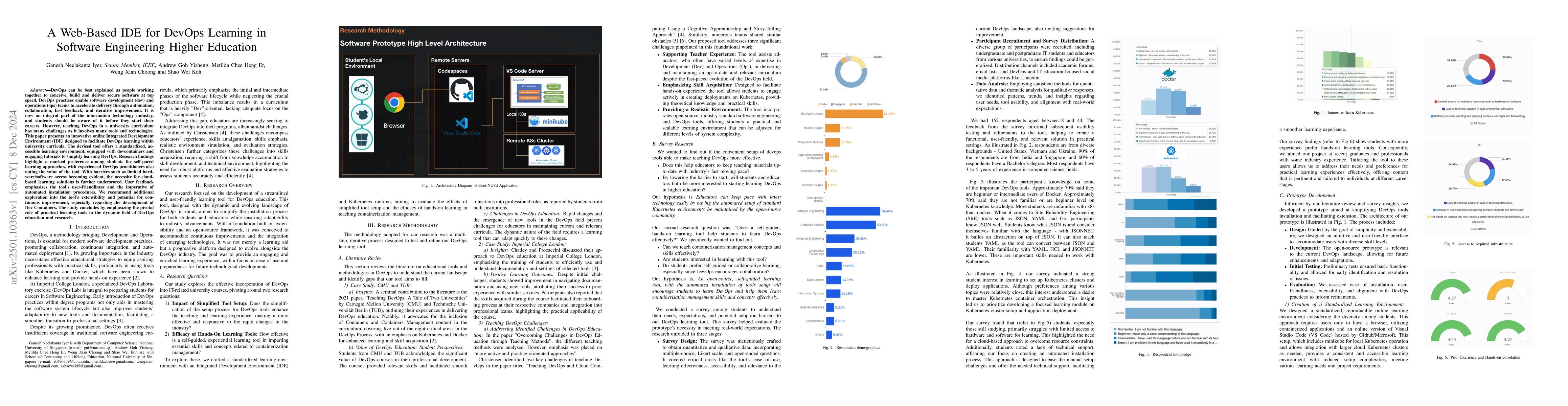 Thumbnail for A Web-Based IDE for DevOps Learning in Software Engineering Higher
  Education