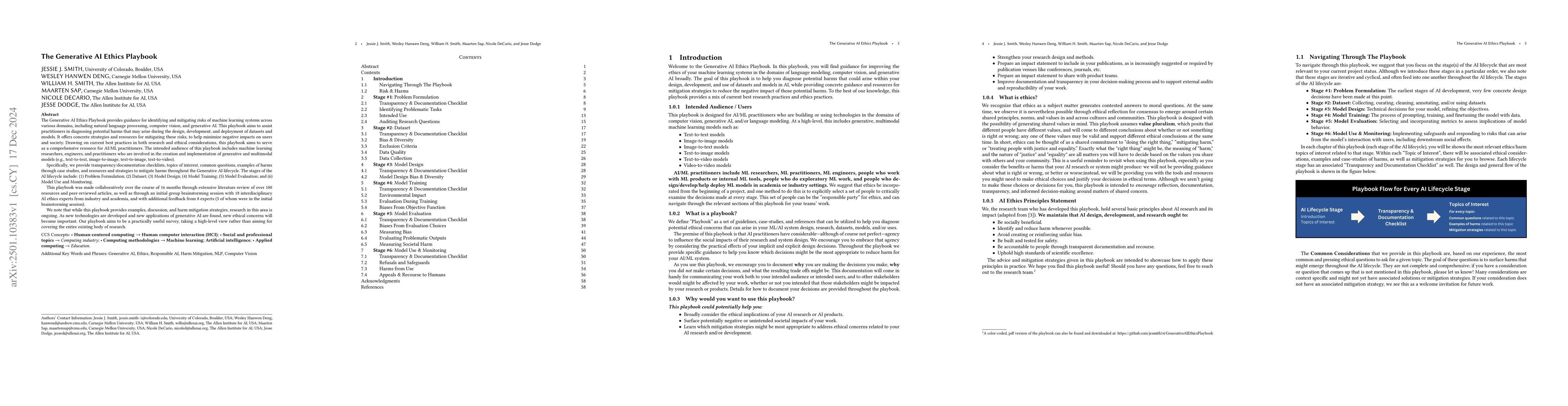 Thumbnail for The Generative AI Ethics Playbook