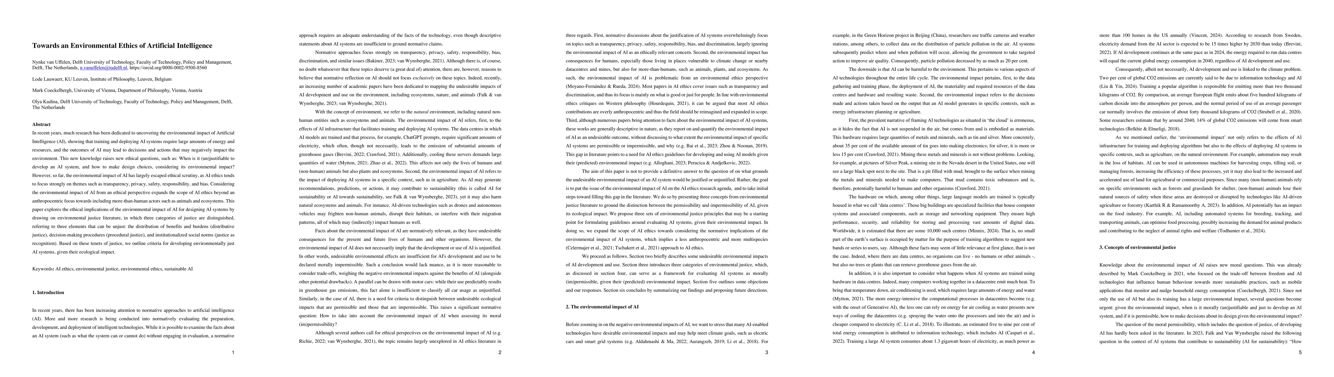 Thumbnail for Towards an Environmental Ethics of Artificial Intelligence