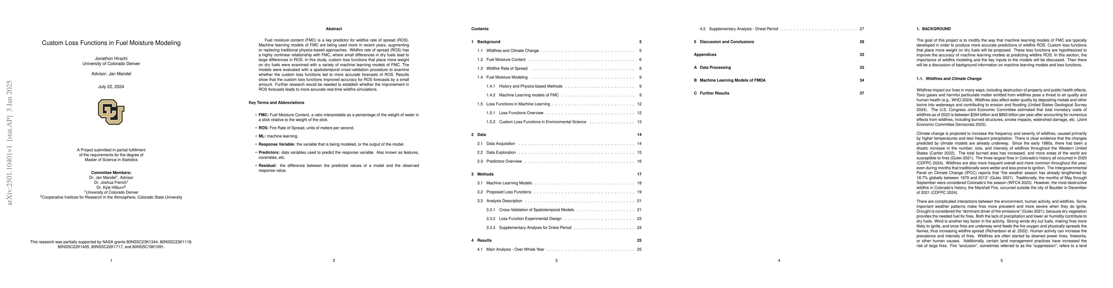 Thumbnail for Custom Loss Functions in Fuel Moisture Modeling