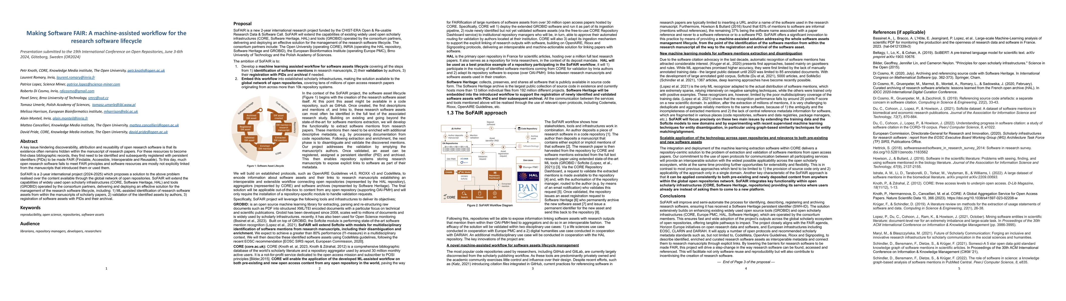 Thumbnail for Making Software FAIR: A machine-assisted workflow for the research
  software lifecycle