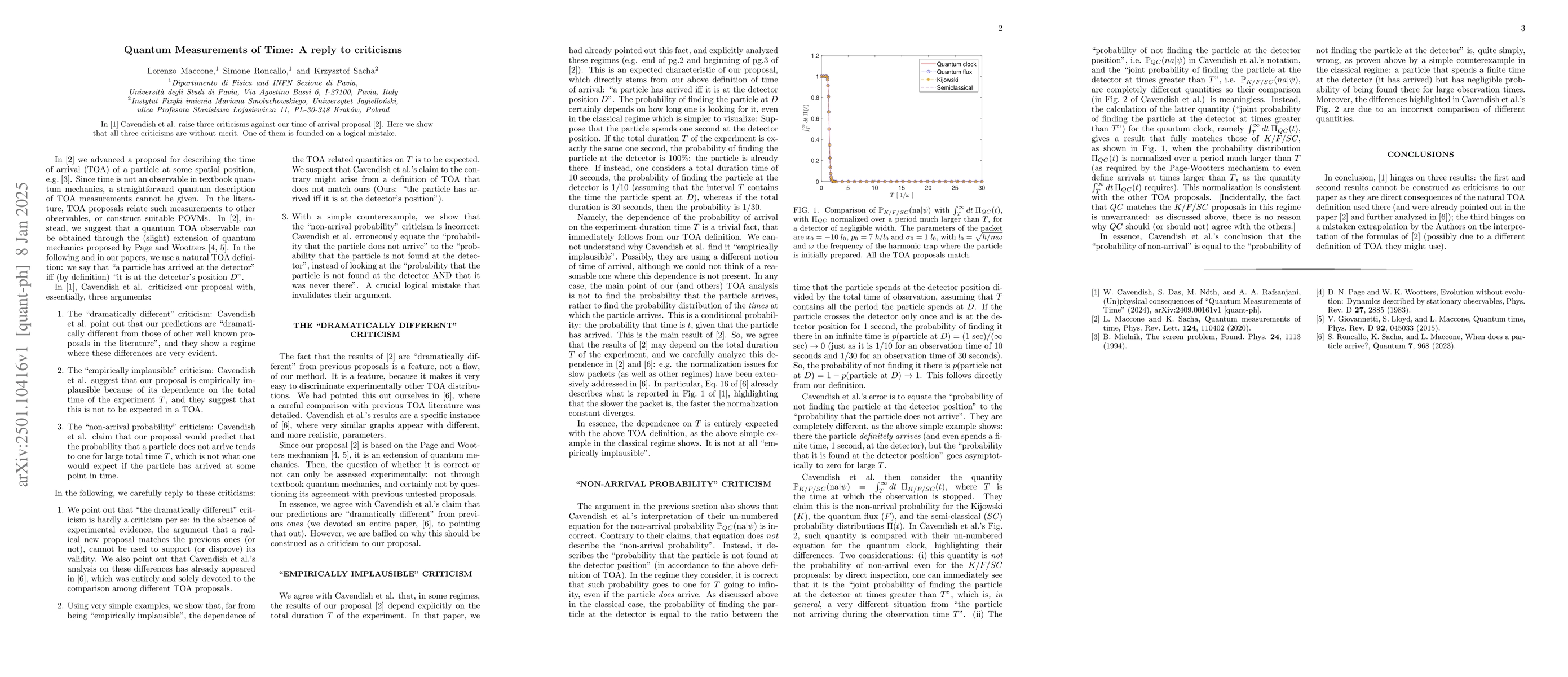 Thumbnail for Quantum Measurements of Time: A reply to criticisms