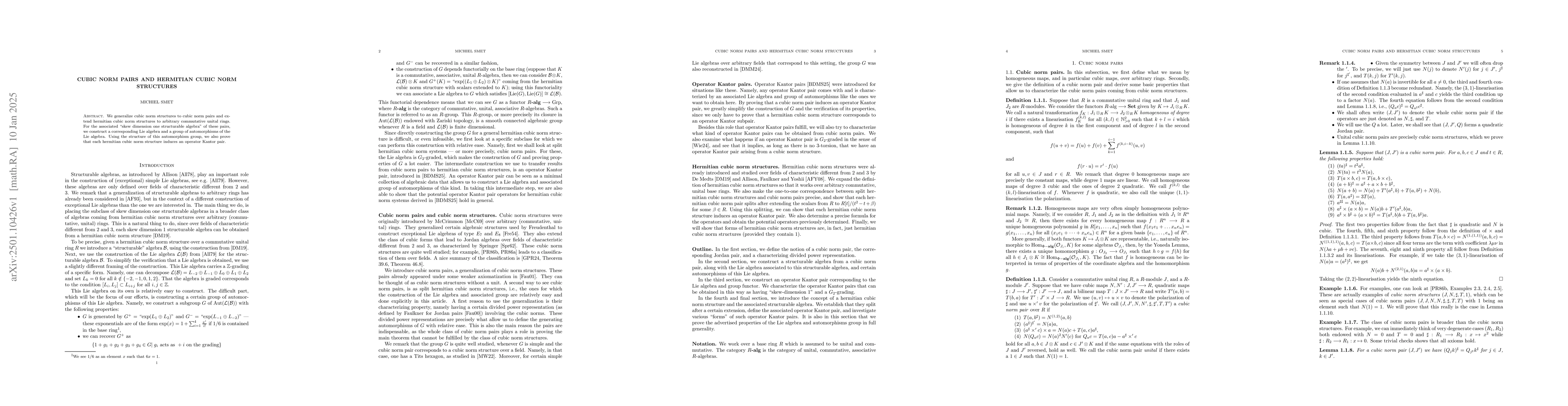 Thumbnail for Cubic norm pairs and hermitian cubic norm structures