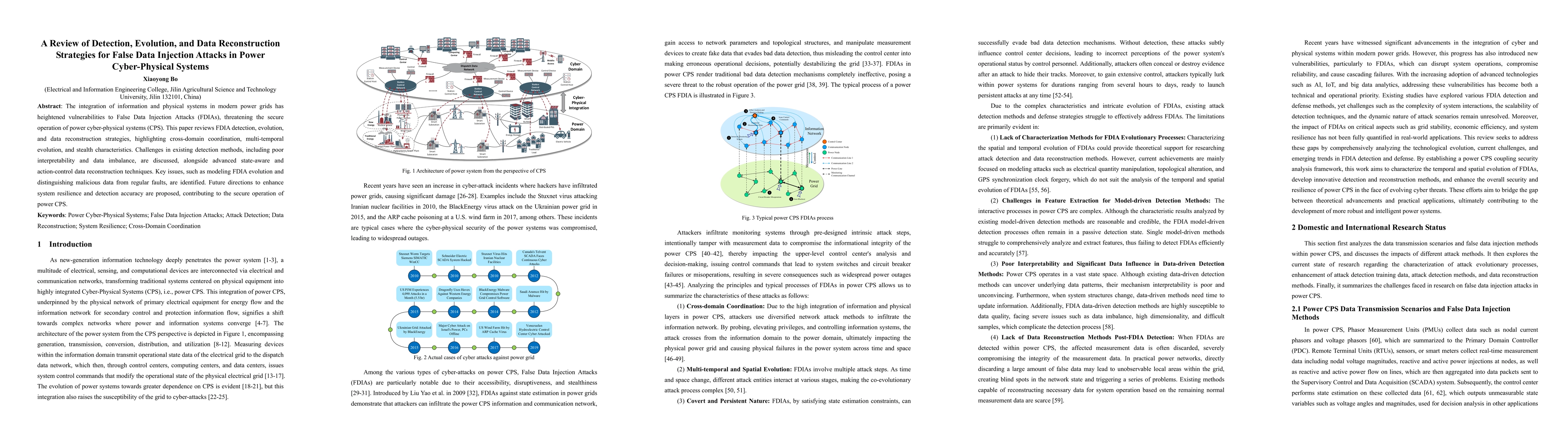 Thumbnail for A Review of Detection, Evolution, and Data Reconstruction Strategies for
  False Data Injection Attacks in Power Cyber-Physical Systems