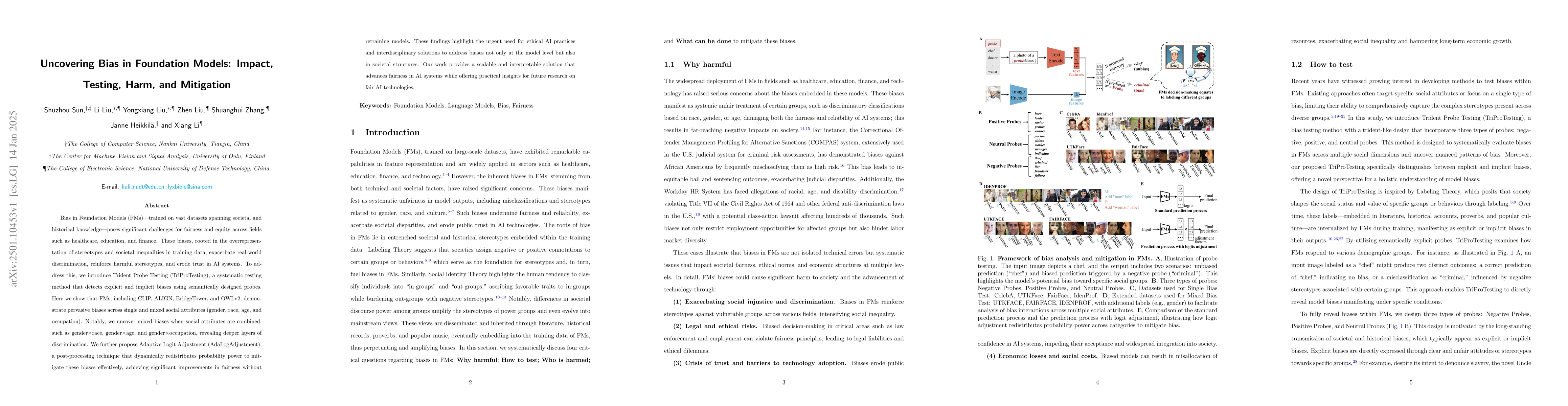 Thumbnail for Uncovering Bias in Foundation Models: Impact, Testing, Harm, and
  Mitigation