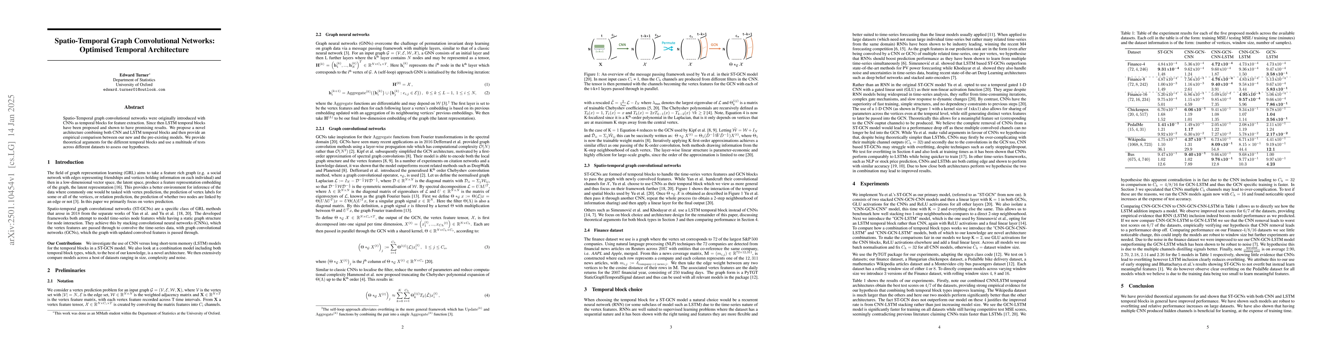 Thumbnail for Spatio-Temporal Graph Convolutional Networks: Optimised Temporal
  Architecture