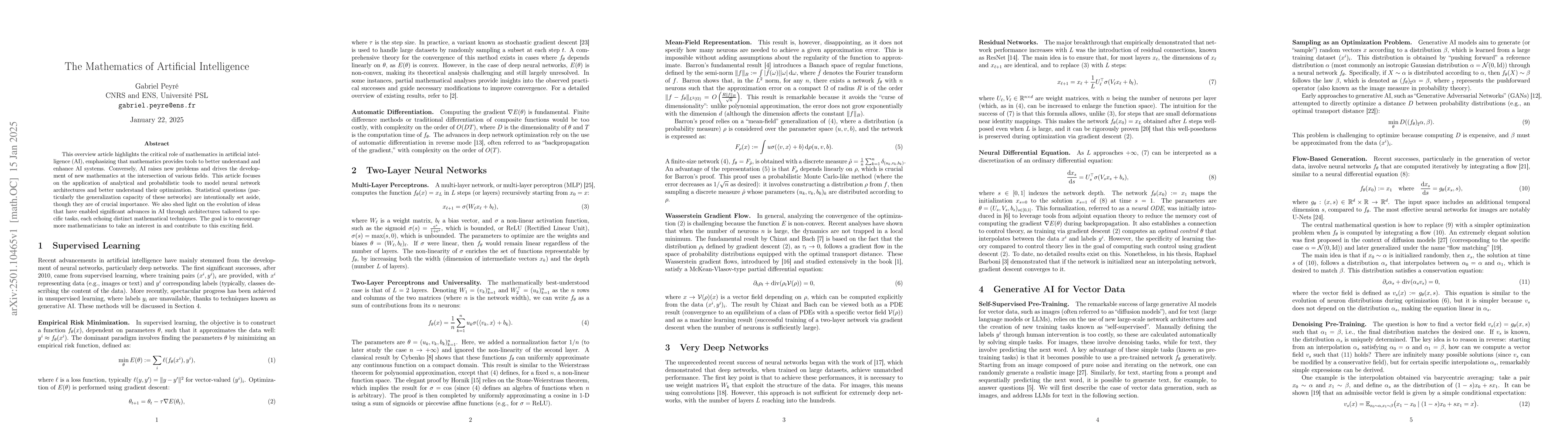 Thumbnail for The Mathematics of Artificial Intelligence