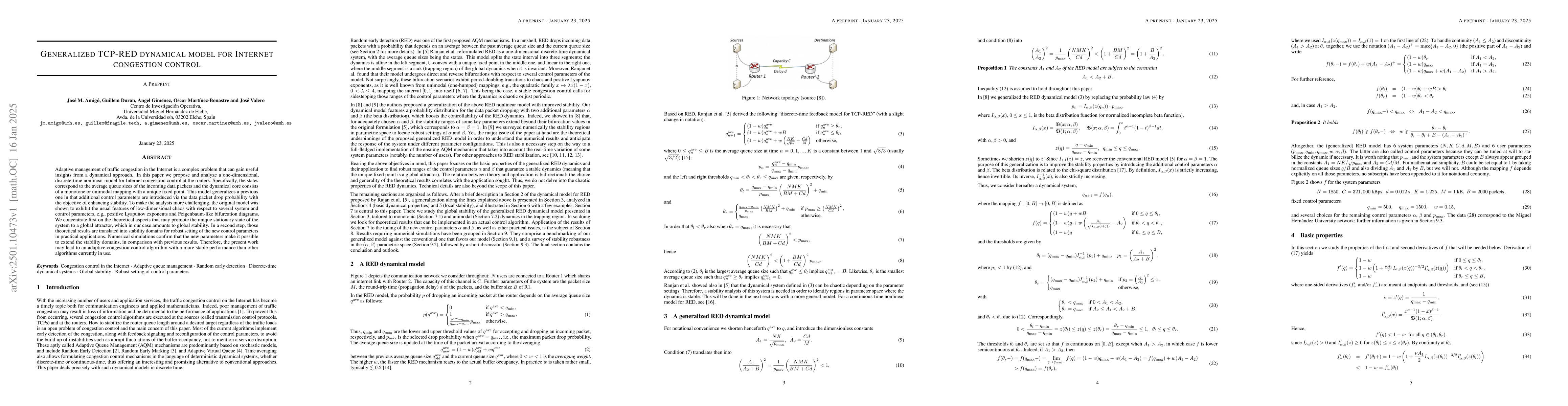 Thumbnail for Generalized TCP-RED dynamical model for Internet congestion control