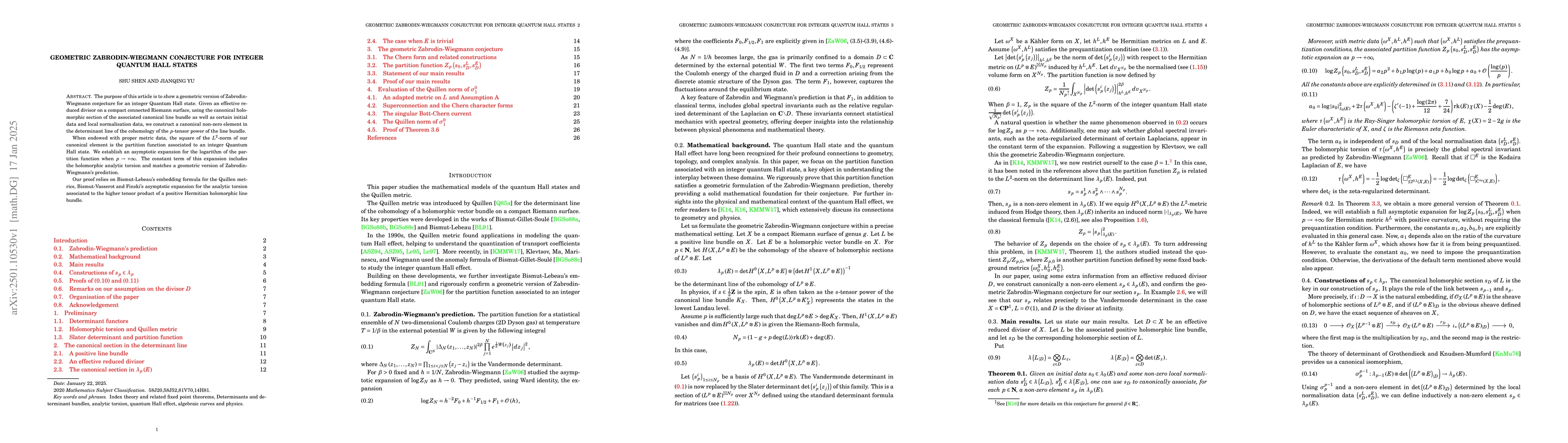 Thumbnail for Geometric Zabrodin-Wiegmann conjecture for integer Quantum Hall states