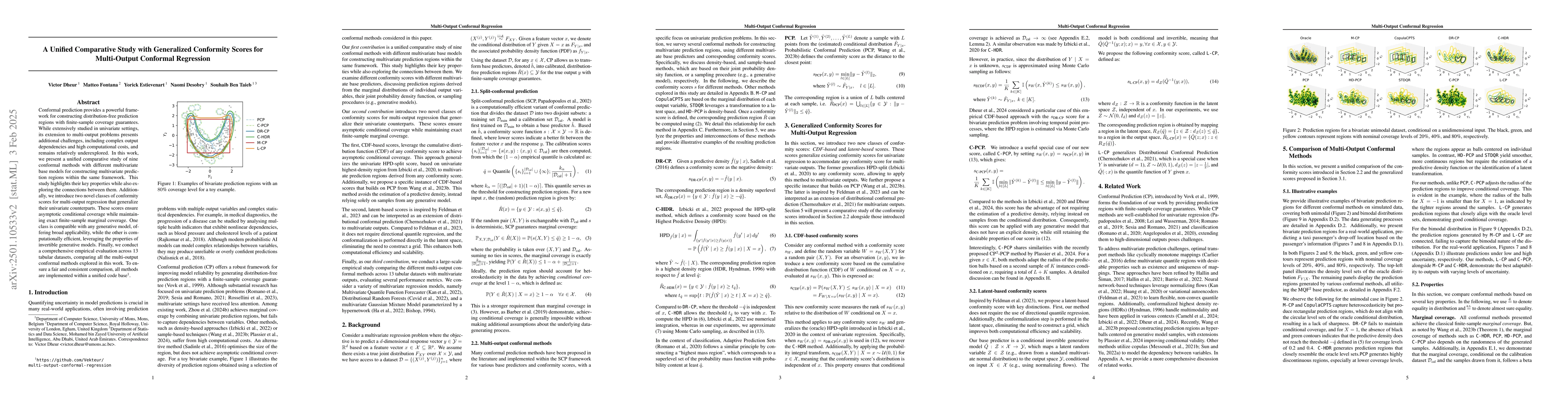 Thumbnail for Multi-Output Conformal Regression: A Unified Comparative Study with New
  Conformity Scores