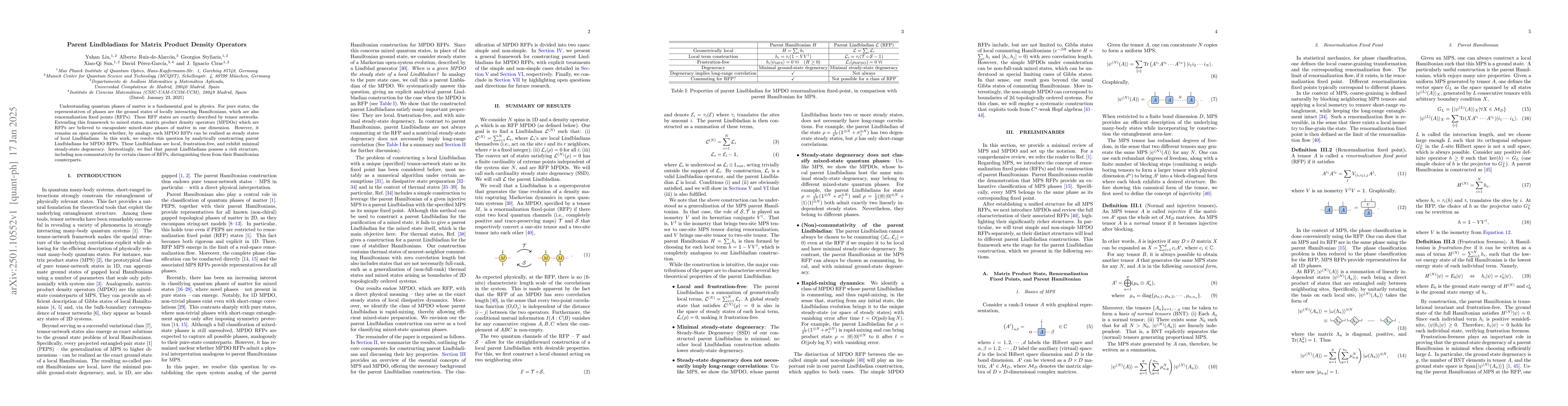 Thumbnail for Parent Lindbladians for Matrix Product Density Operators