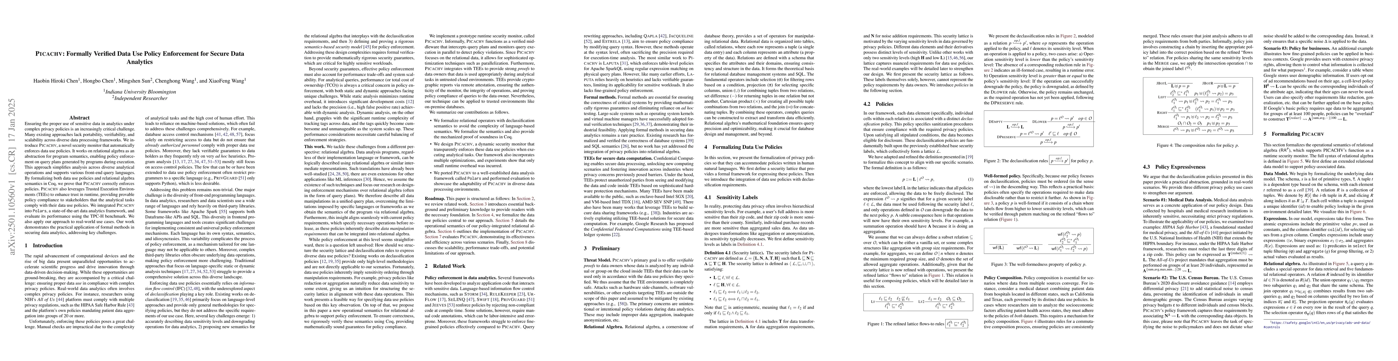 Thumbnail for Picachv: Formally Verified Data Use Policy Enforcement for Secure Data
  Analytics