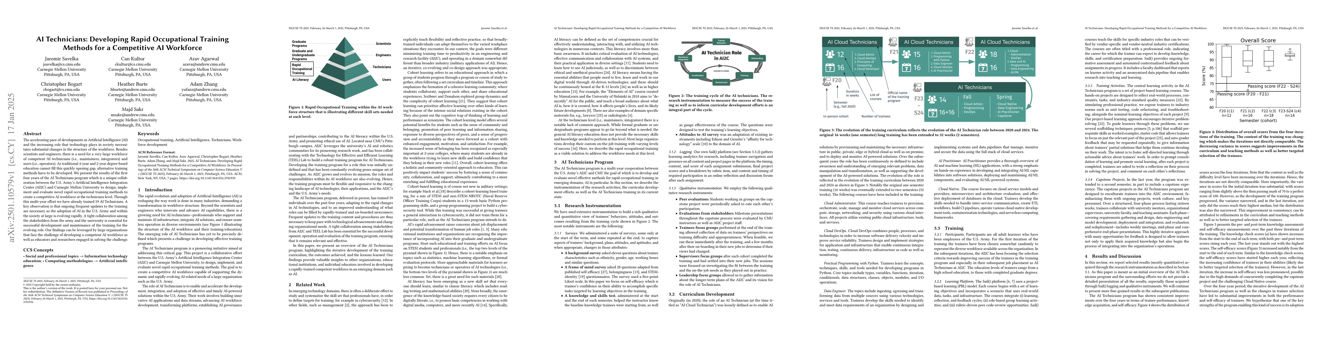 Thumbnail for AI Technicians: Developing Rapid Occupational Training Methods for a
  Competitive AI Workforce