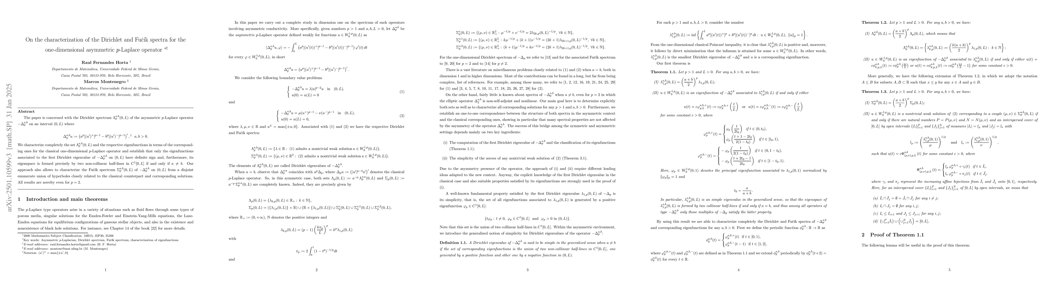 Thumbnail for On the characterization of the Dirichlet and Fučík spectra for the
  one-dimensional asymmetric p-Laplace operator