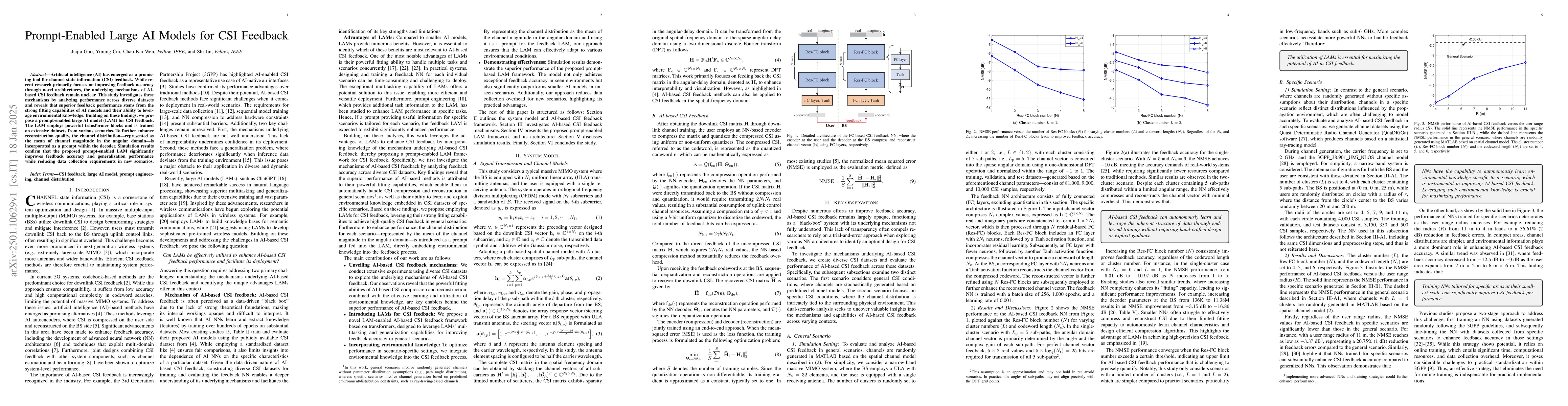 Thumbnail for Prompt-Enabled Large AI Models for CSI Feedback