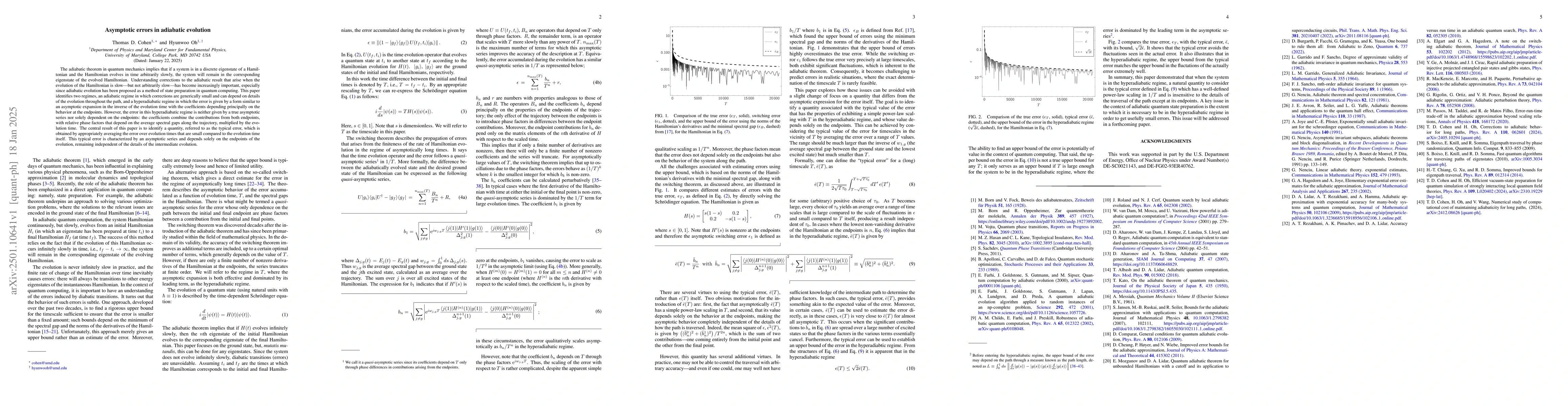 Thumbnail for Asymptotic errors in adiabatic evolution