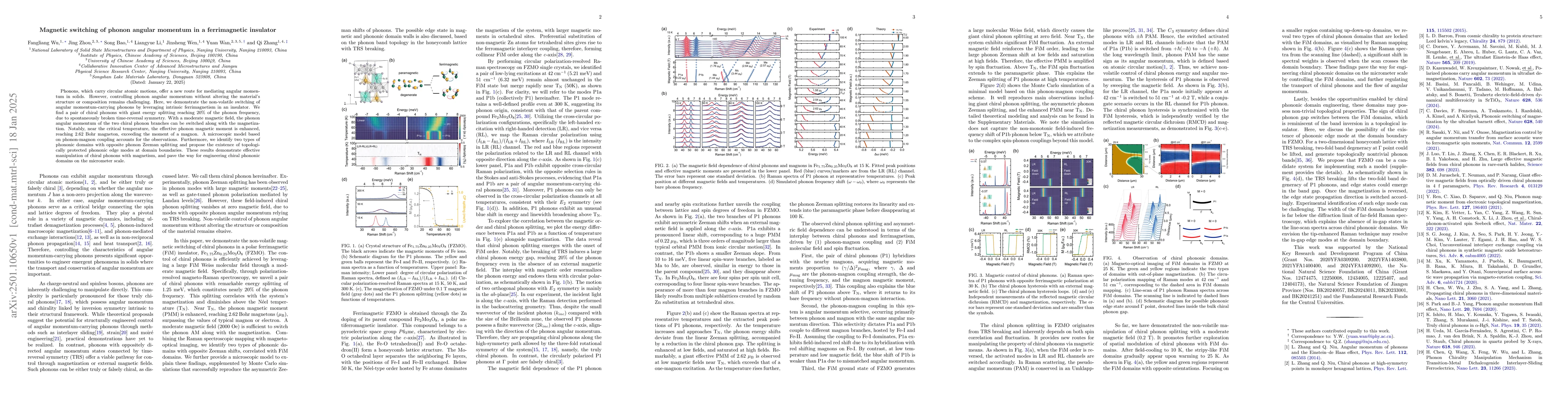 Thumbnail for Magnetic switching of phonon angular momentum in a ferrimagnetic
  insulator