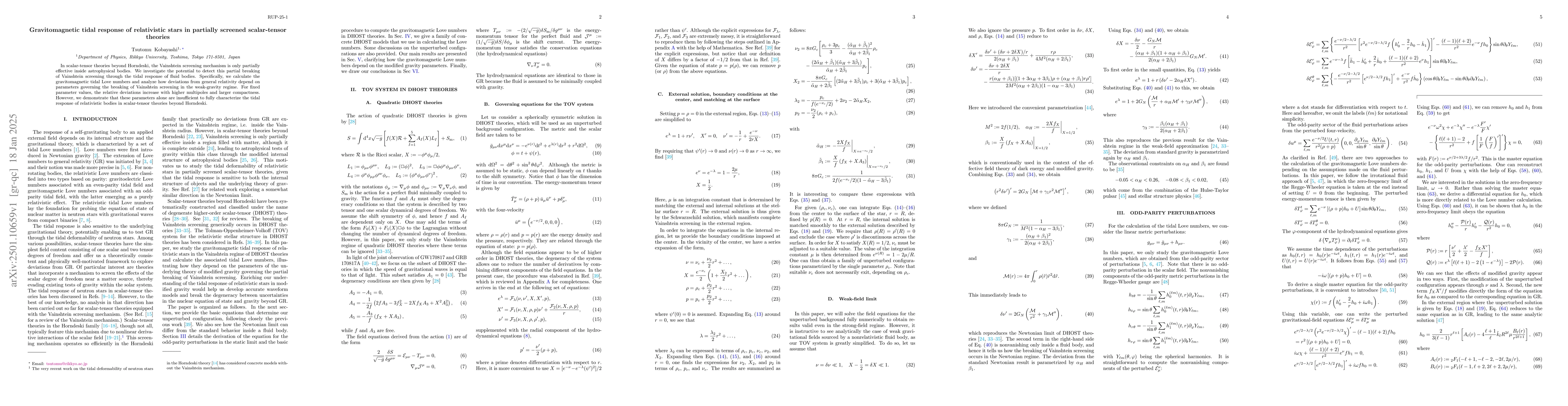 Thumbnail for Gravitomagnetic tidal response of relativistic stars in partially
  screened scalar-tensor theories