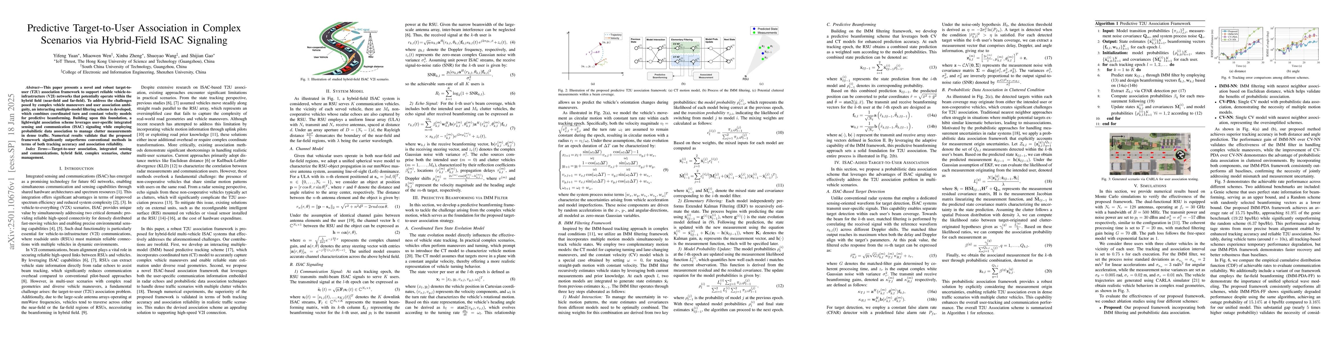 Thumbnail for Predictive Target-to-User Association in Complex Scenarios via
  Hybrid-Field ISAC Signaling