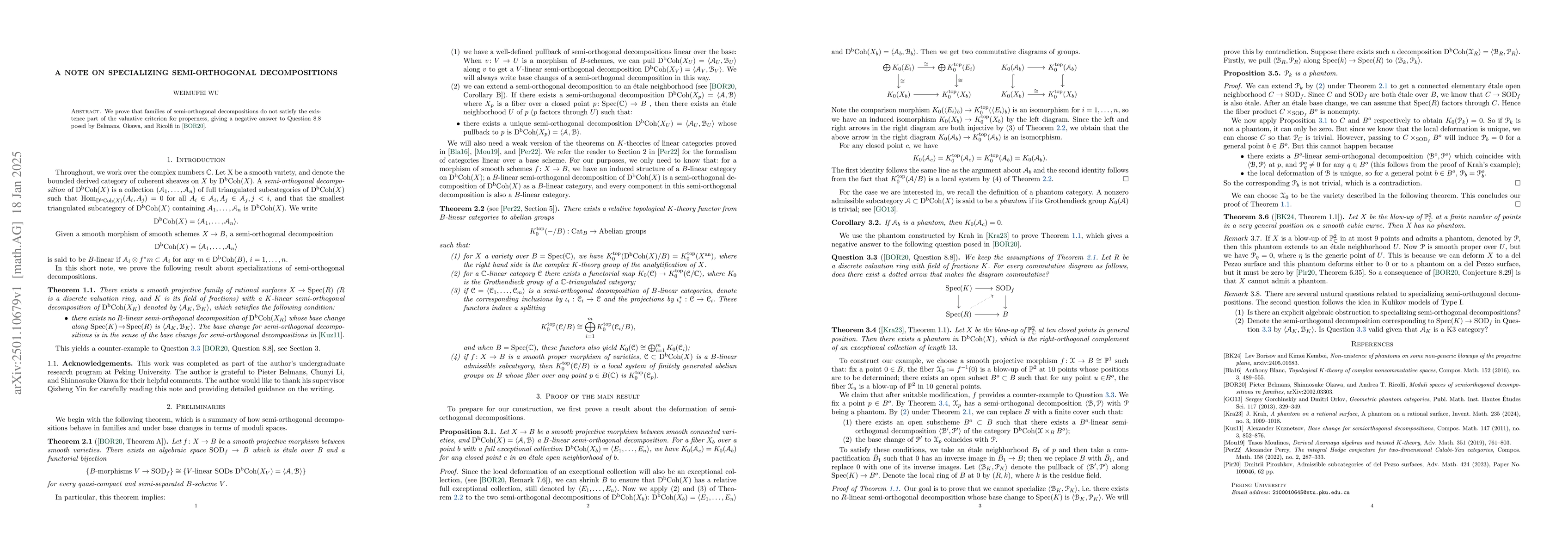 Thumbnail for A note on specializing semi-orthogonal decompositions
