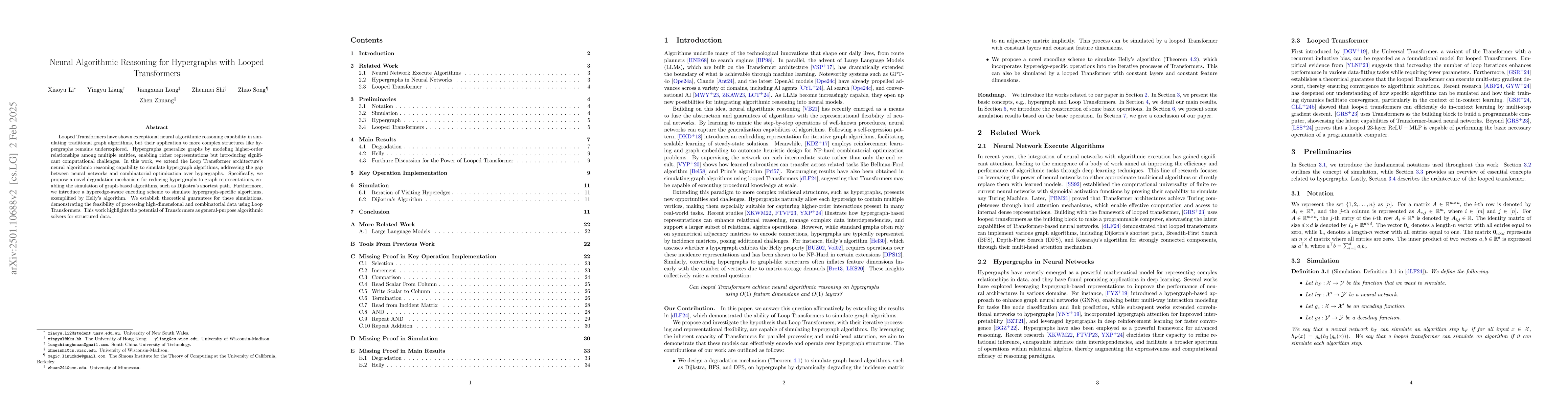 Thumbnail for Simulation of Hypergraph Algorithms with Looped Transformers