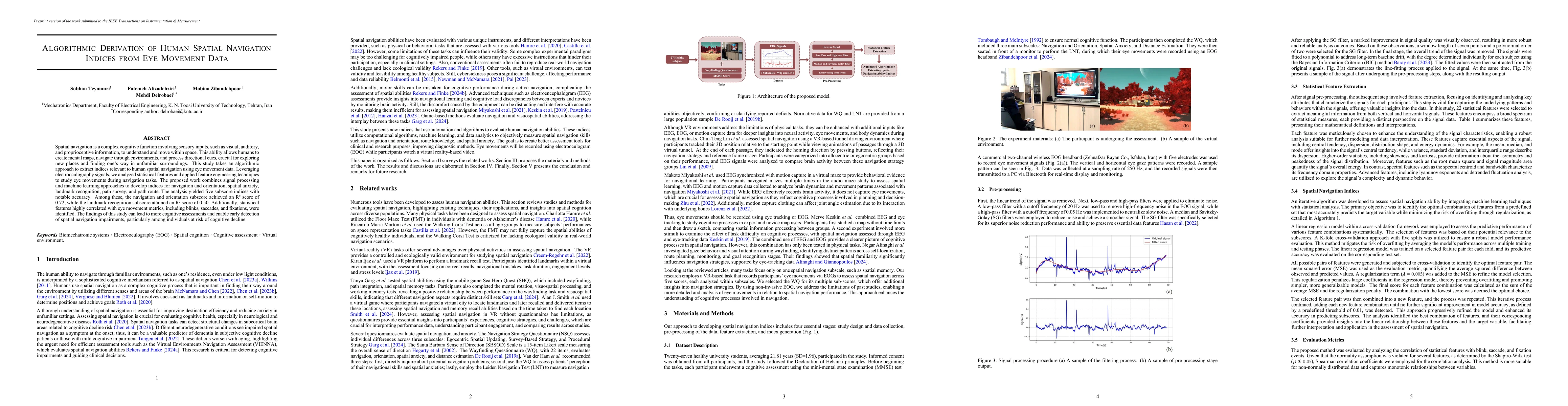 Thumbnail for Algorithmic Derivation of Human Spatial Navigation Indices From Eye
  Movement Data