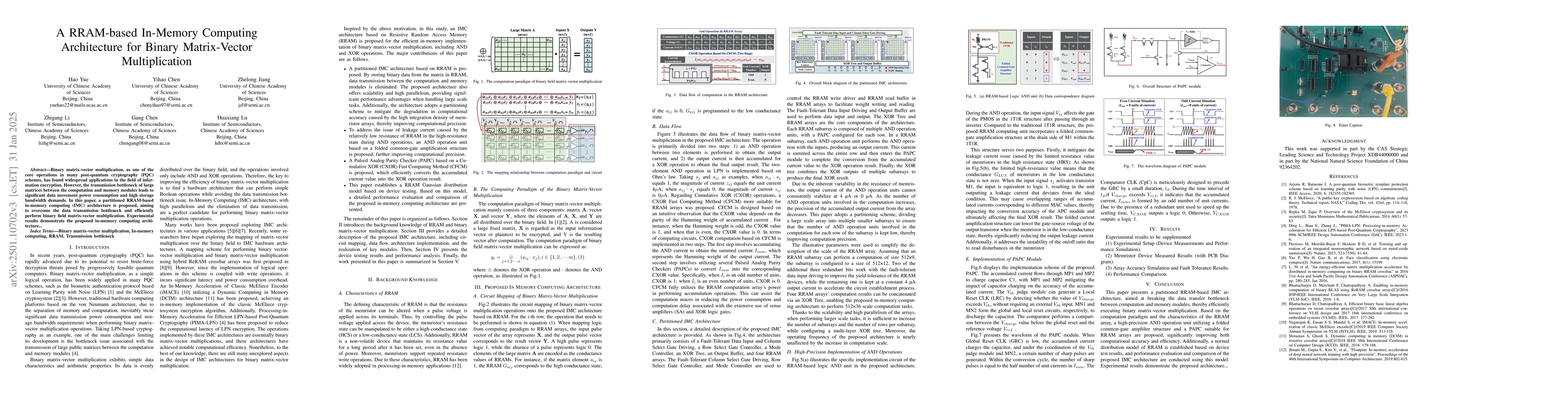 Thumbnail for High-Throughput, Energy-Efficient RRAM-Based In-Memory Computing LPN
  Accelerator