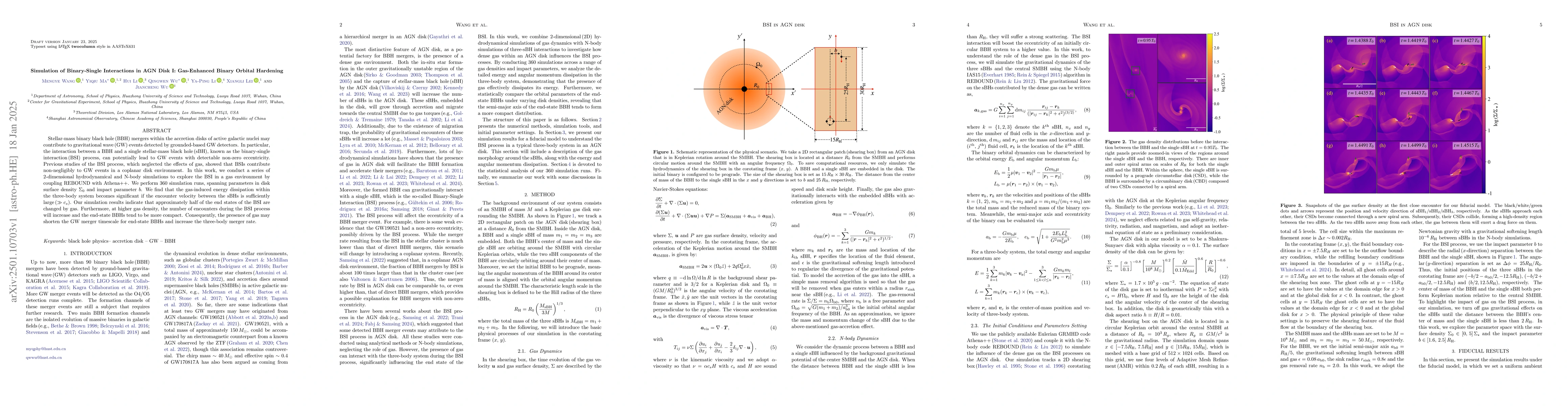 Thumbnail for Simulation of Binary-Single Interactions in AGN Disk I: Gas-Enhanced
  Binary Orbital Hardening