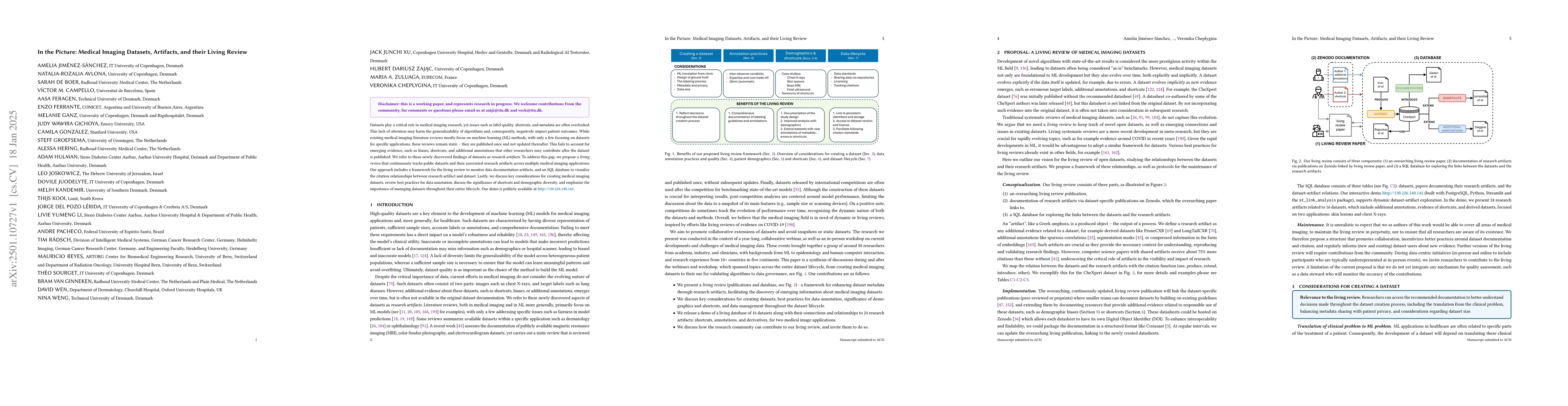Thumbnail for In the Picture: Medical Imaging Datasets, Artifacts, and their Living
  Review