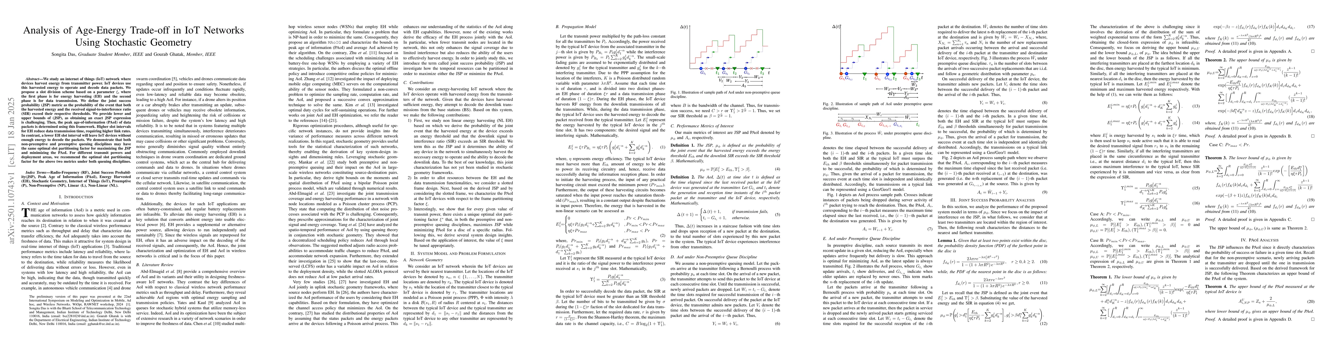 Thumbnail for Analysis of Age-Energy Trade-off in IoT Networks Using Stochastic
  Geometry