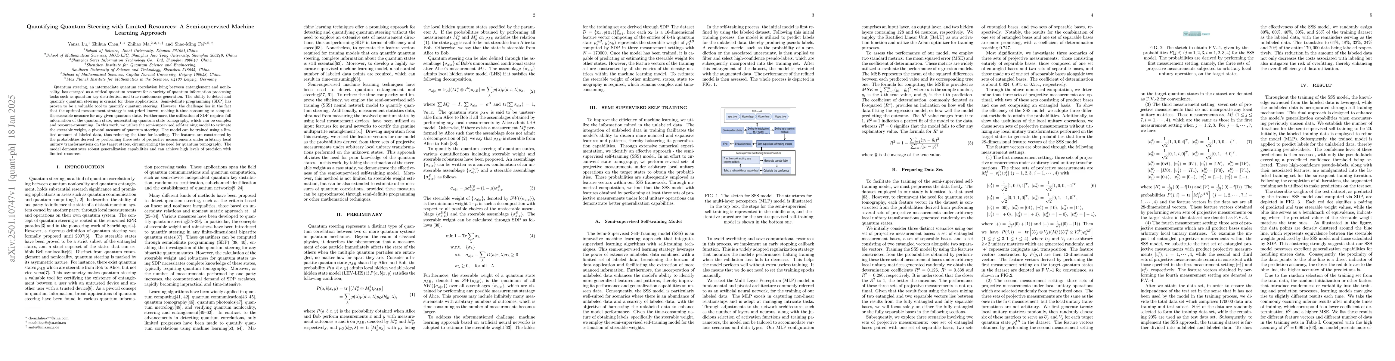 Thumbnail for Quantifying Quantum Steering with Limited Resources: A Semi-supervised
  Machine Learning Approach