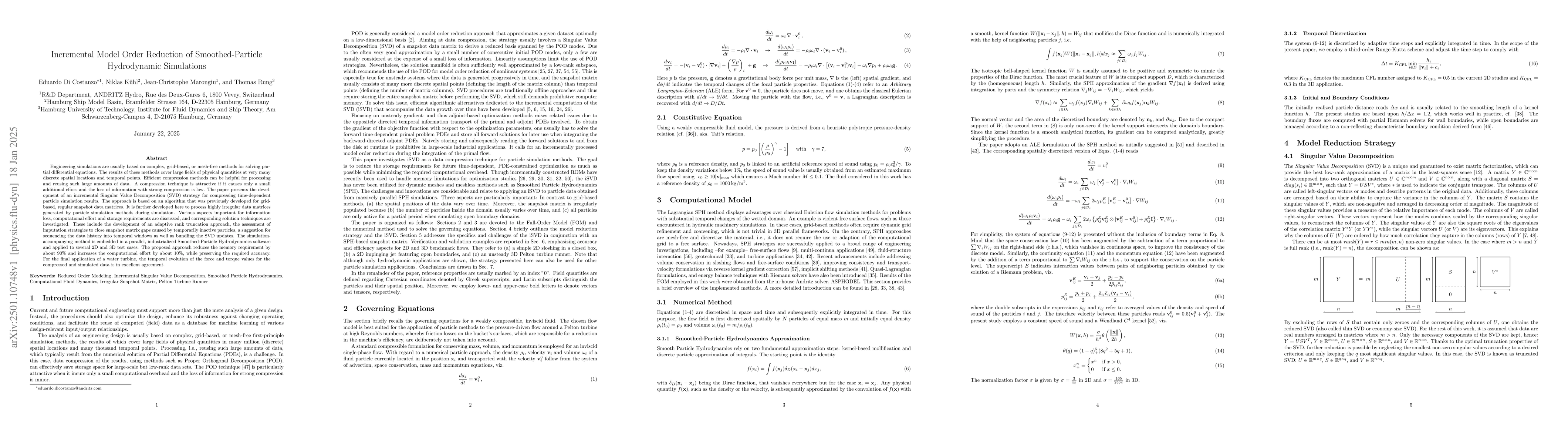 Thumbnail for Incremental Model Order Reduction of Smoothed-Particle Hydrodynamic
  Simulations