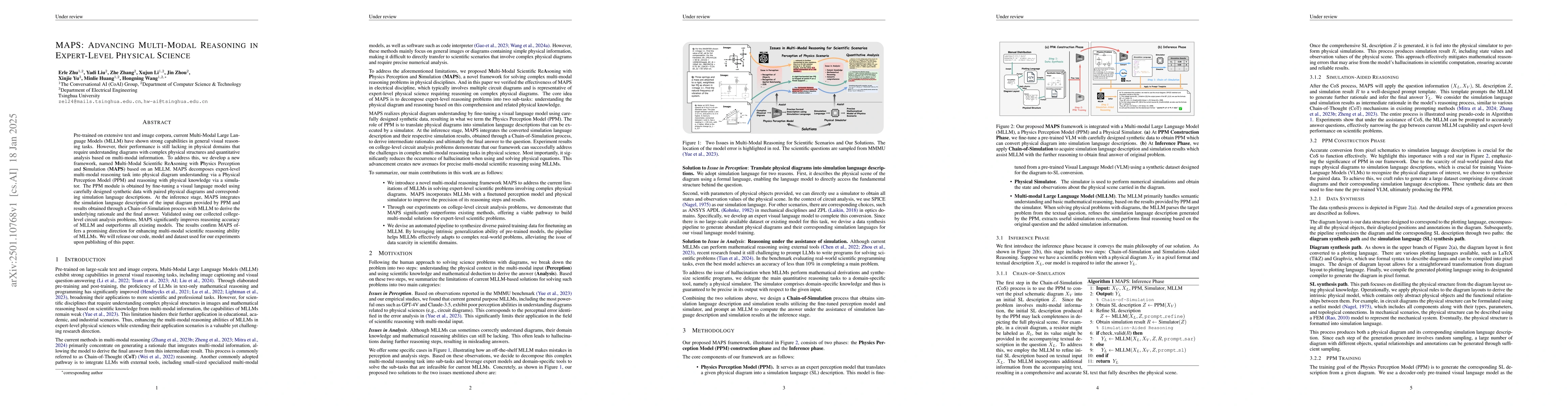 Thumbnail for MAPS: Advancing Multi-Modal Reasoning in Expert-Level Physical Science