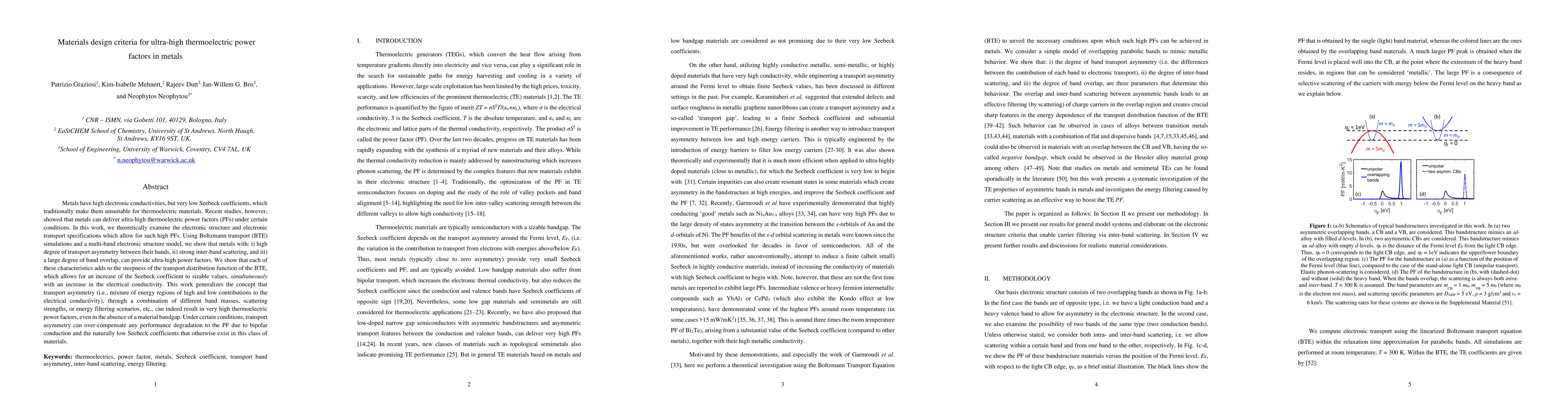 Thumbnail for Materials design criteria for ultra-high thermoelectric power factors in
  metals