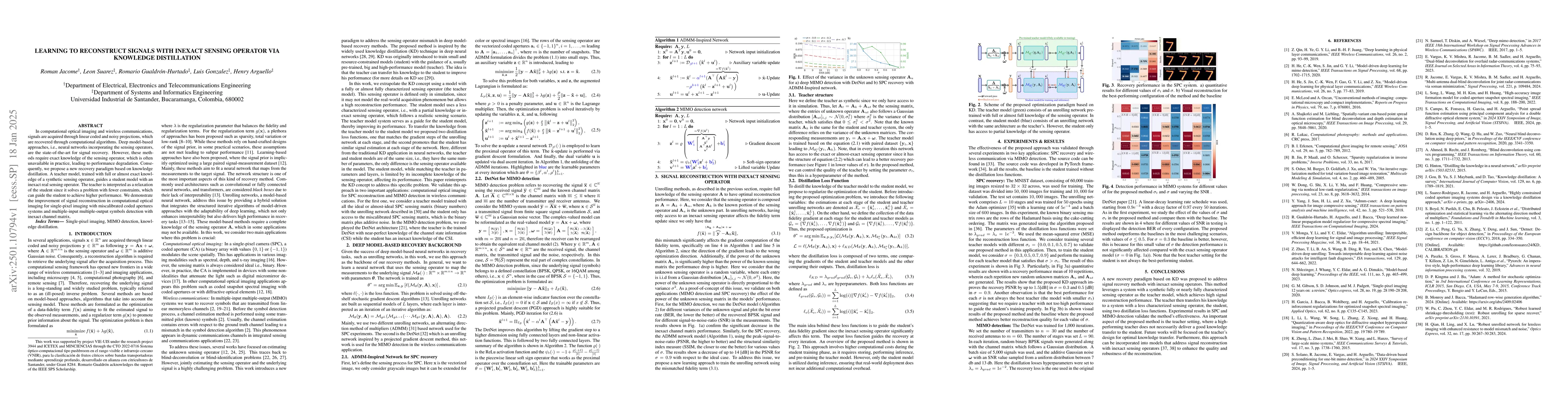 Thumbnail for Learning to reconstruct signals with inexact sensing operator via
  knowledge distillation