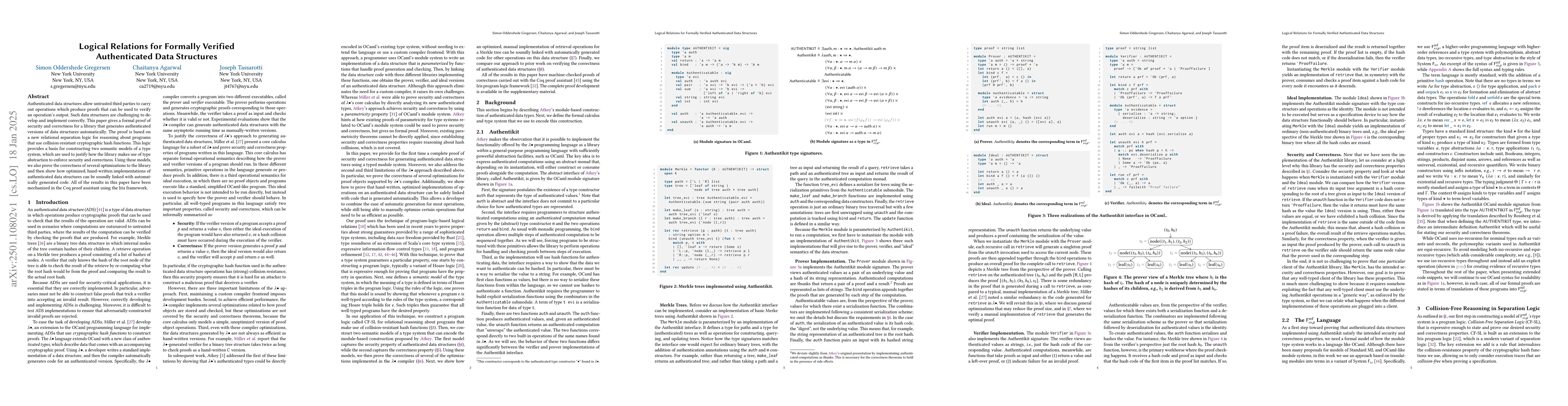 Thumbnail for Logical Relations for Formally Verified Authenticated Data Structures